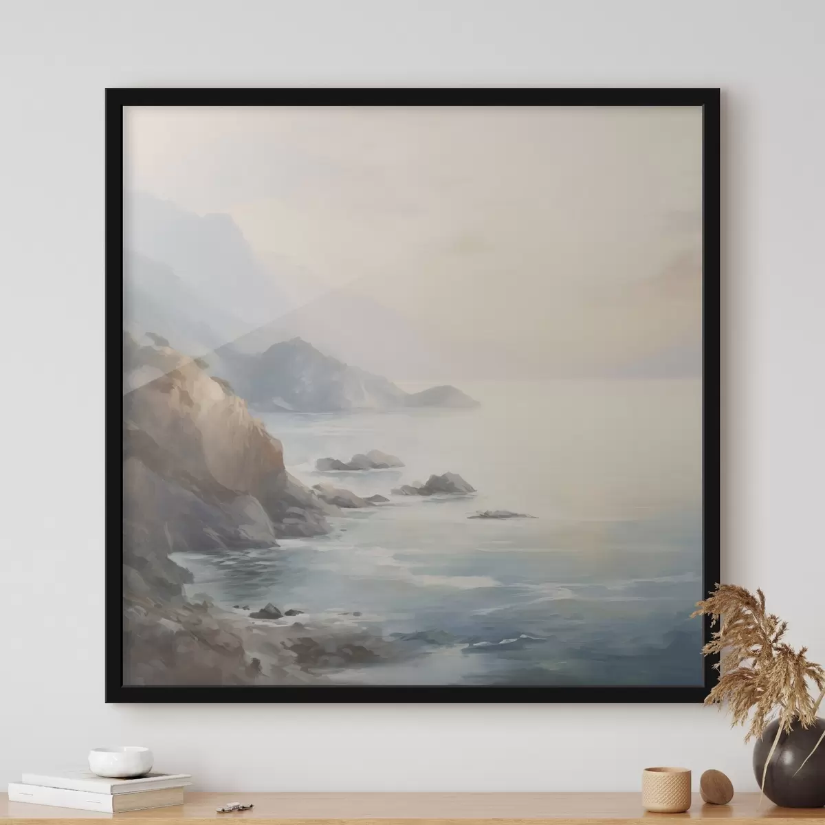 Poster Lago cerca de las rocas f45351