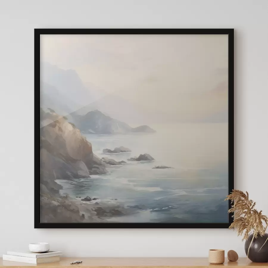 murales de pared Lago cerca de las rocas f45351