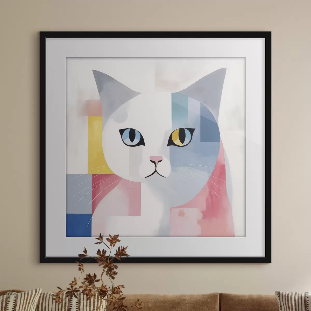 Poster Retrato abstracto de un gato f45358