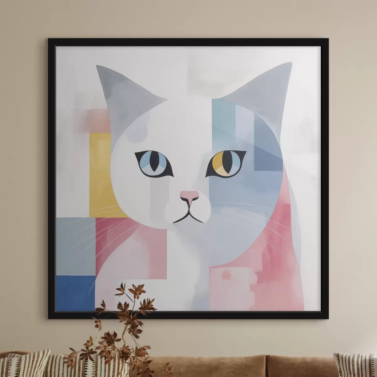 Poster Retrato abstracto de un gato f45358