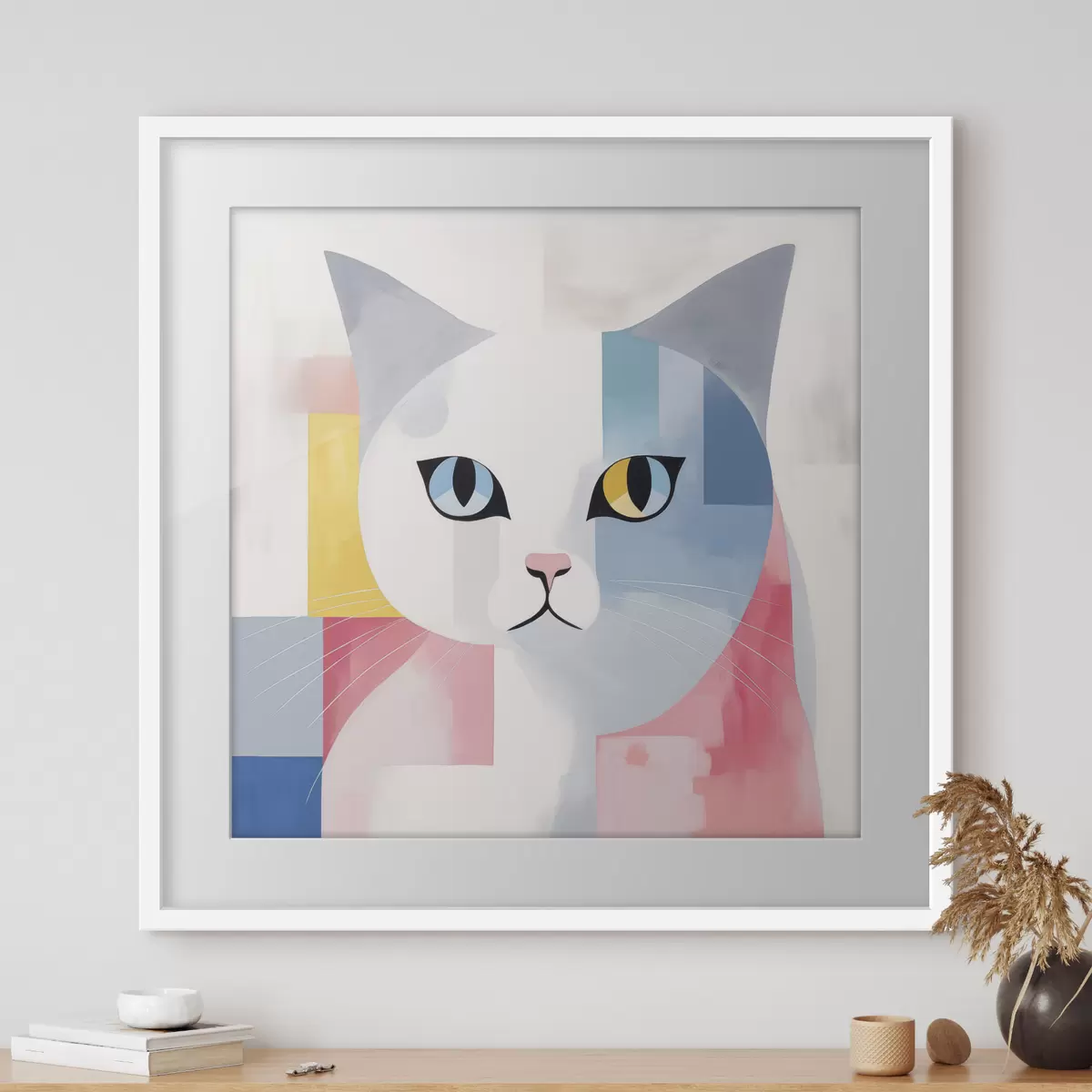 Poster Retrato abstracto de un gato f45358