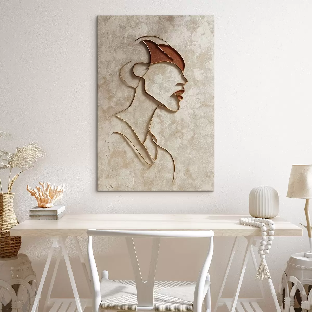 murales de pared Rostro femenino abstracto s45395