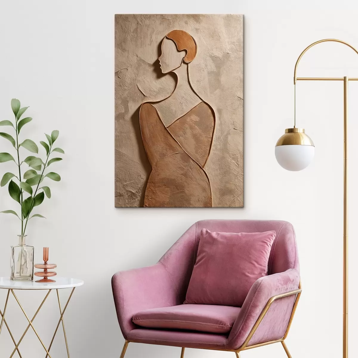 murales de pared Rostro femenino abstracto s45396