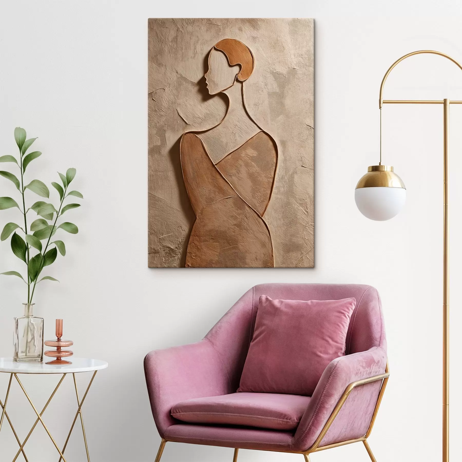 murales de pared Rostro femenino abstracto s45396