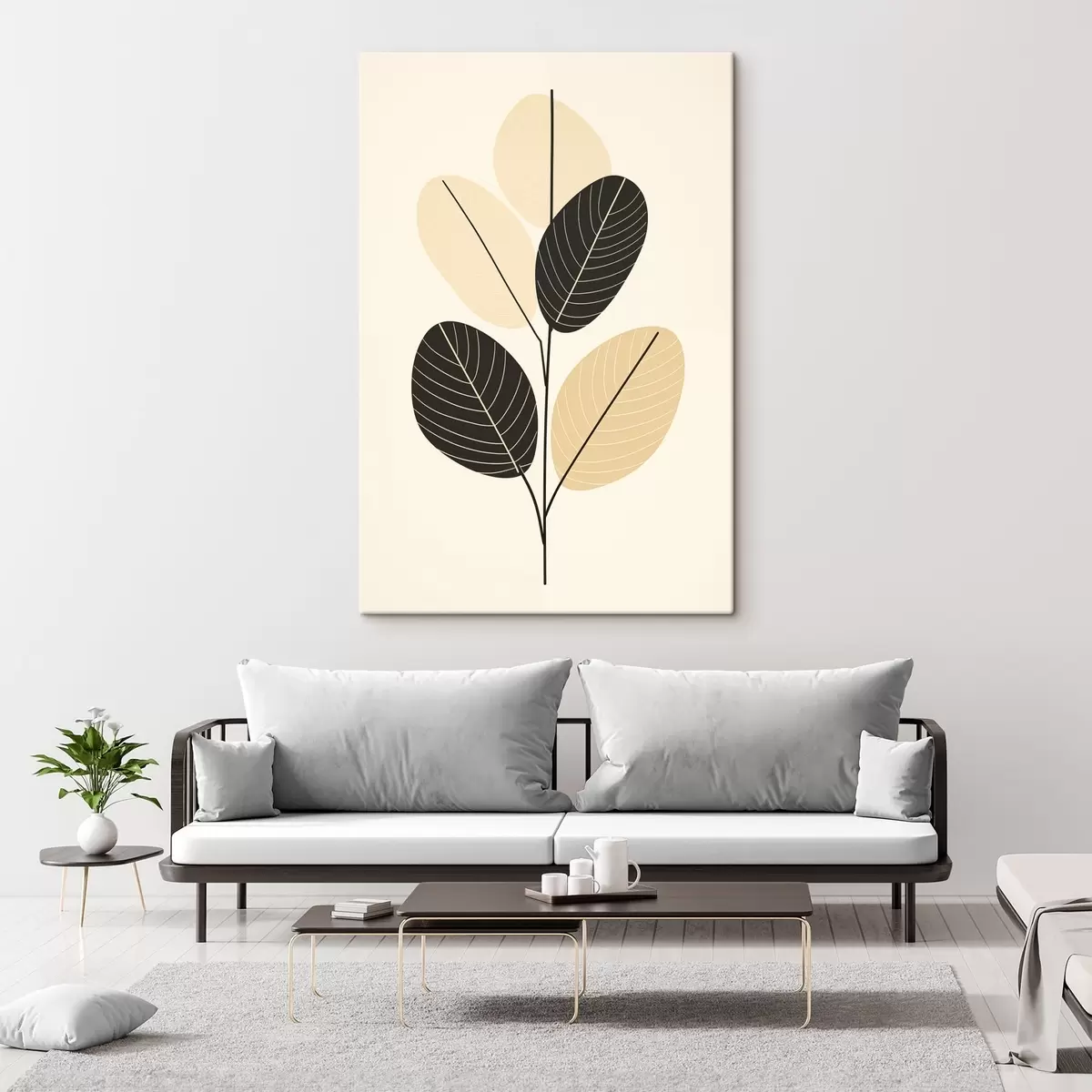 murales de pared Composición abstracta con óvalos texturizados sobre fondo en relieve s45402