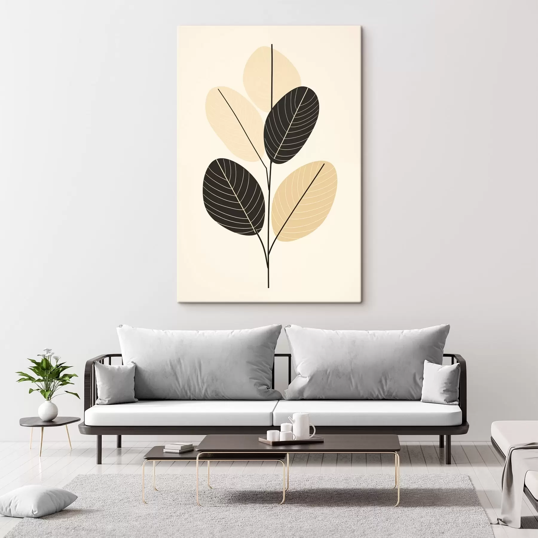 murales de pared Composición abstracta con óvalos texturizados sobre fondo en relieve s45402