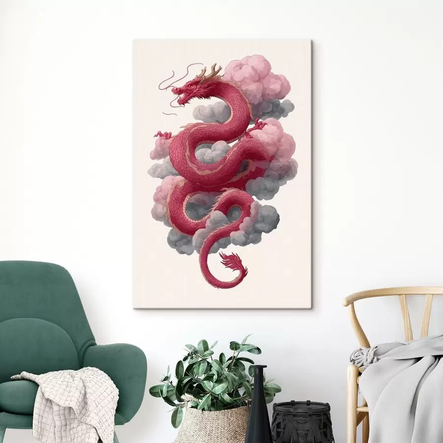 murales de pared Dragón al estilo chino s45412