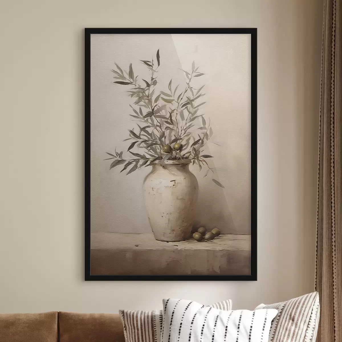 Poster Motivos de hojas en un jarrón f45382