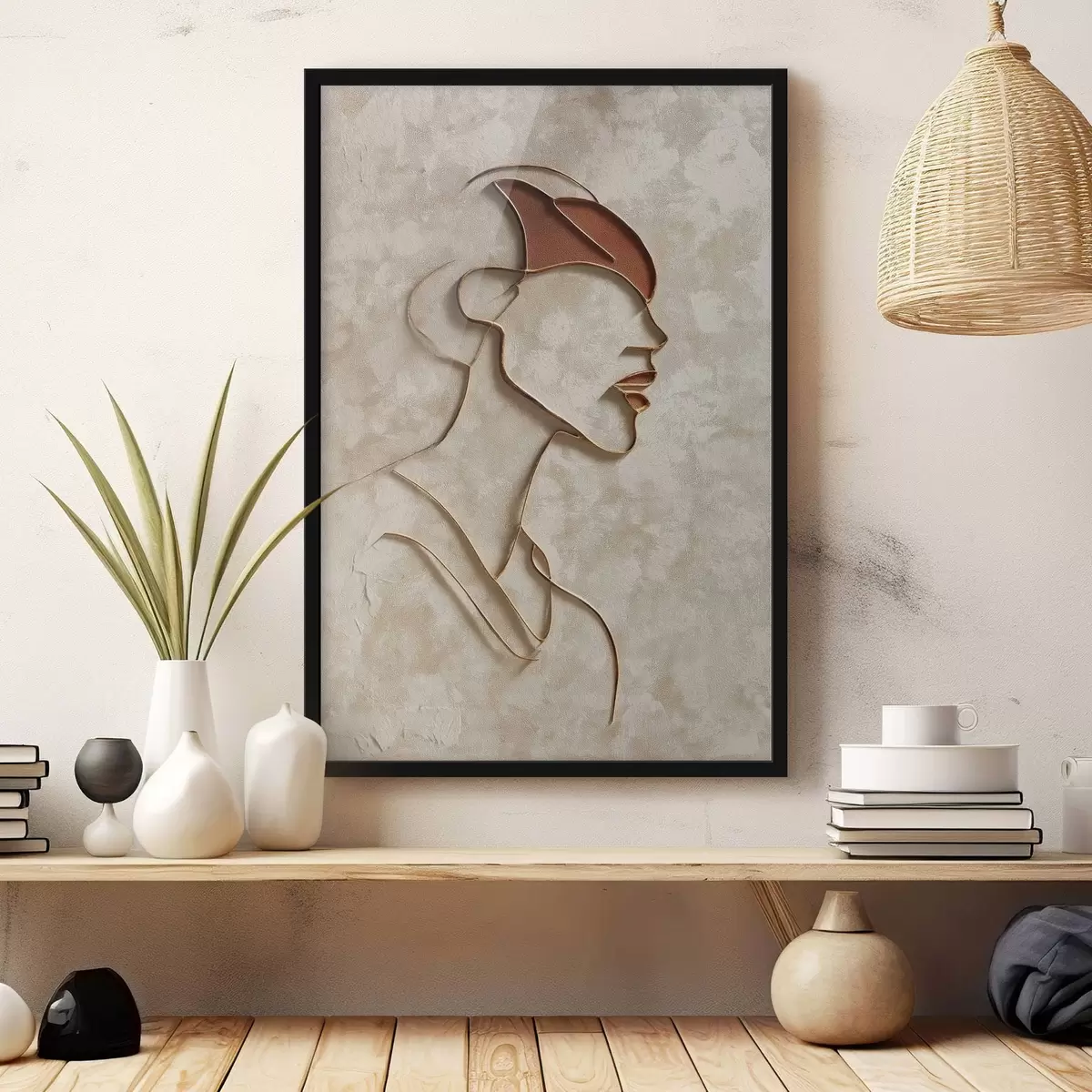 Poster Rostro femenino abstracto f45395