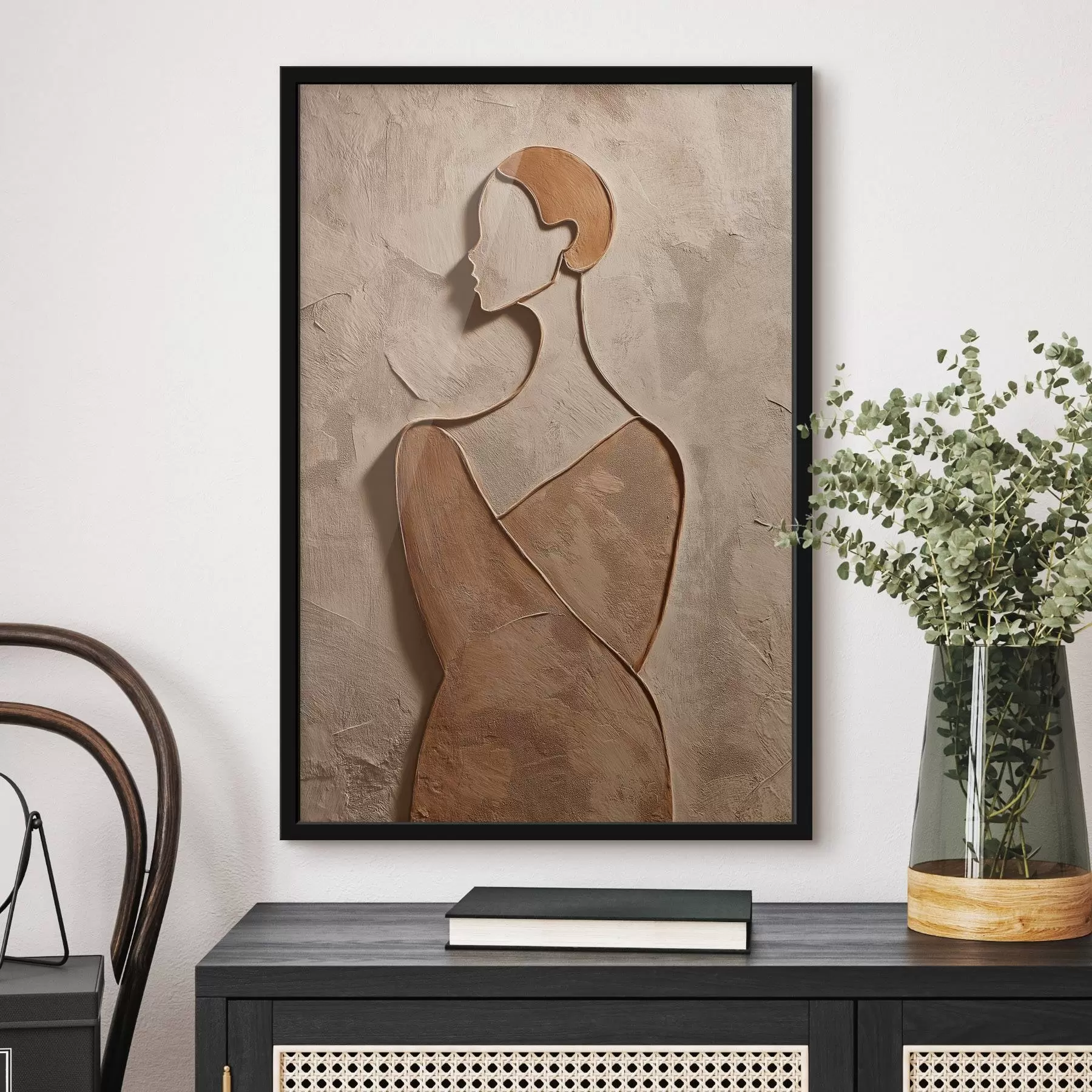 murales de pared Rostro femenino abstracto f45396