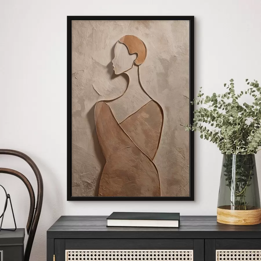 murales de pared Rostro femenino abstracto f45396