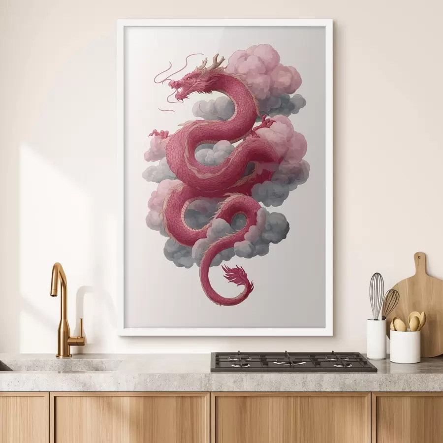 murales de pared Dragón al estilo chino f45412