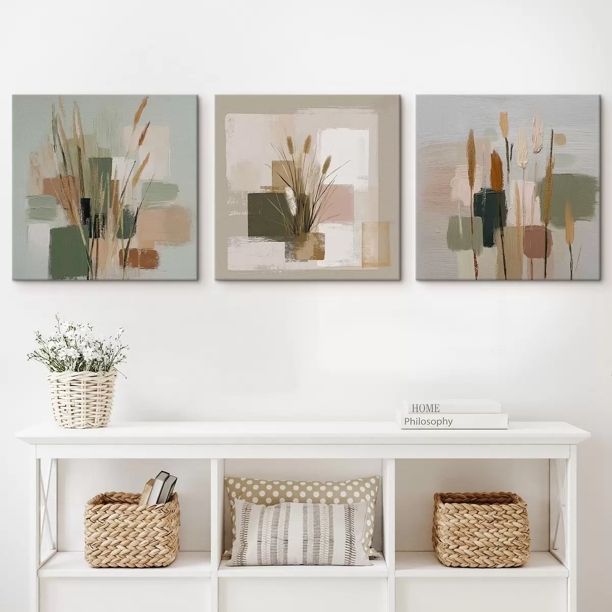 murales de pared Composición de flores y delicadas pinceladas m00594