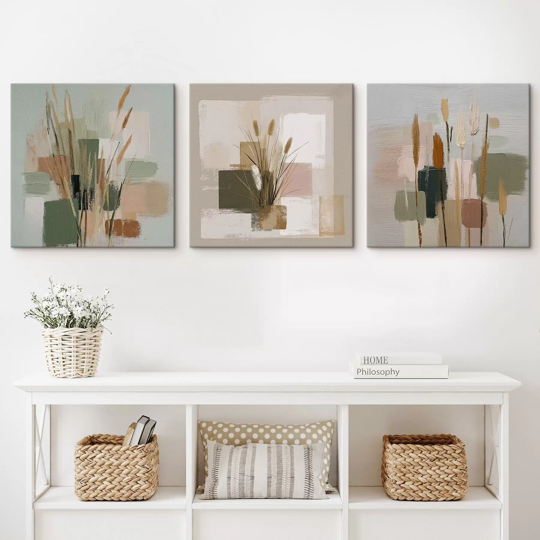 murales de pared Composición de flores y delicadas pinceladas m00594