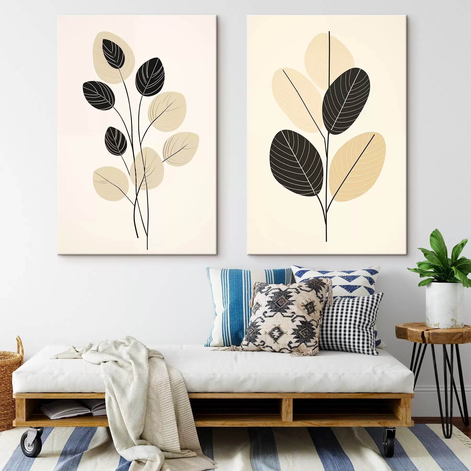 murales de pared Líneas onduladas abstractas con textura volumétrica y curvas suaves m00599