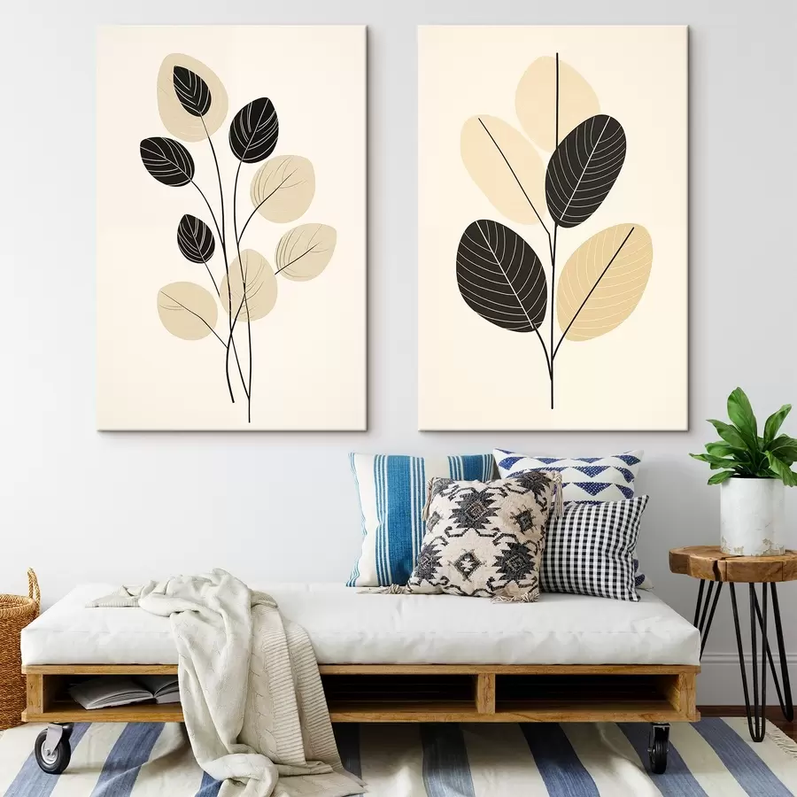 murales de pared Líneas onduladas abstractas con textura volumétrica y curvas suaves m00599