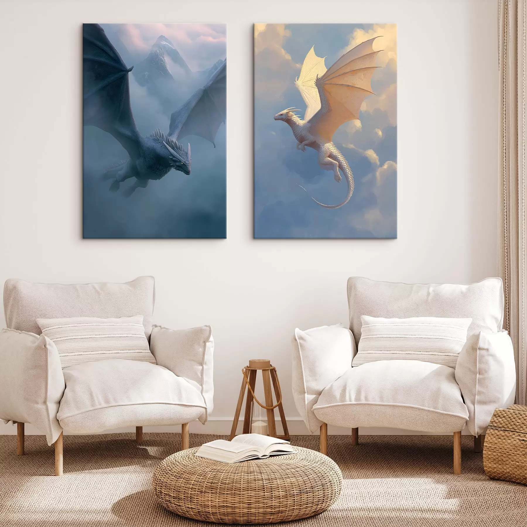 murales de pared Dragones en el cielo m00600