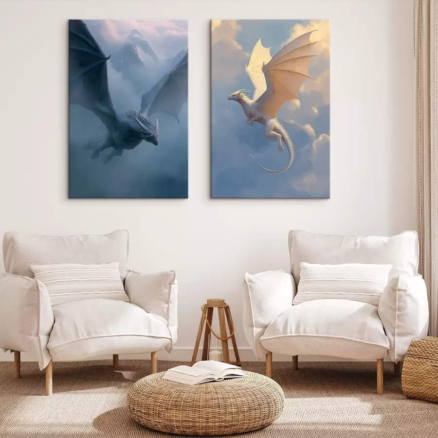 murales de pared Dragones en el cielo m00600