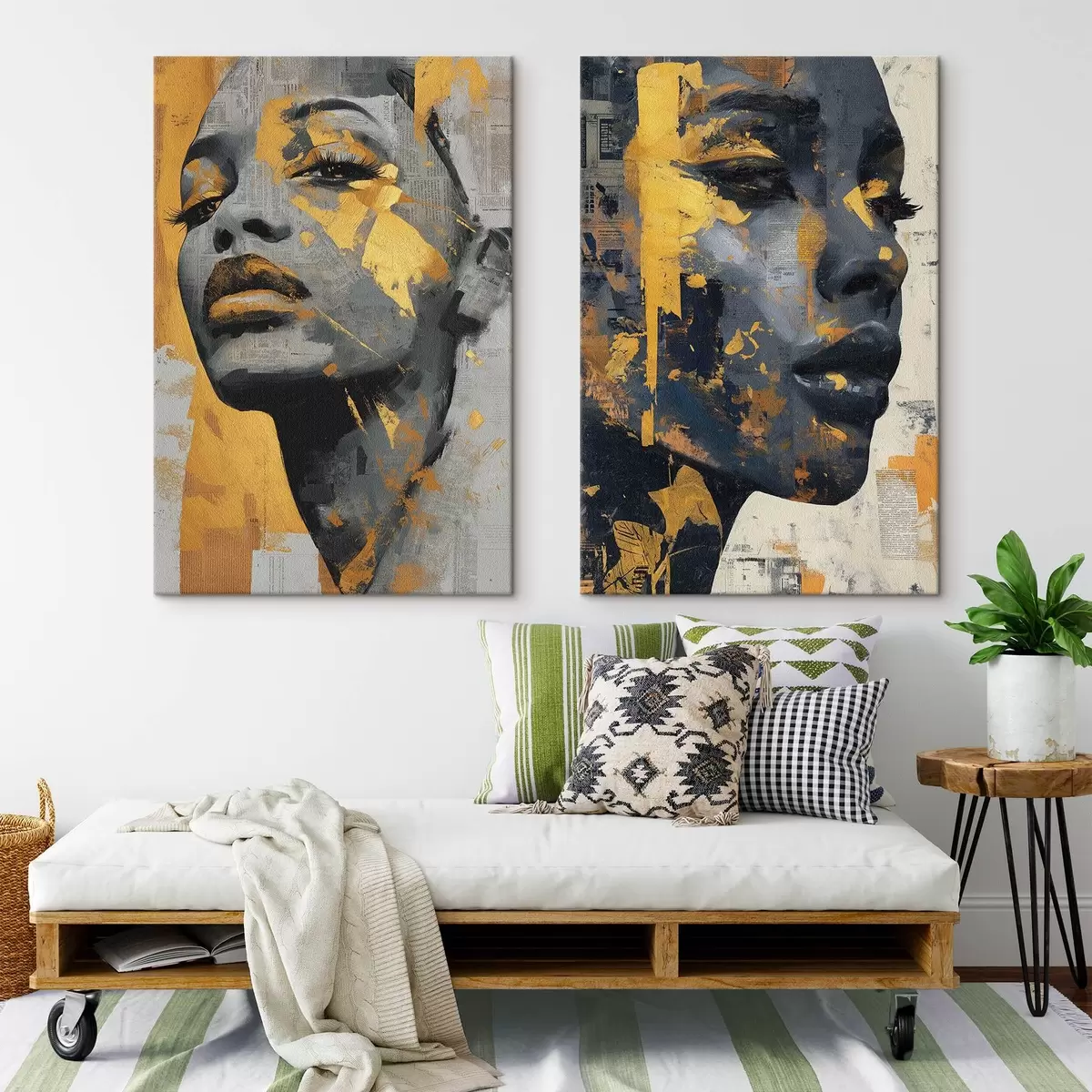 murales de pared Rostro femenino abstracto m00603