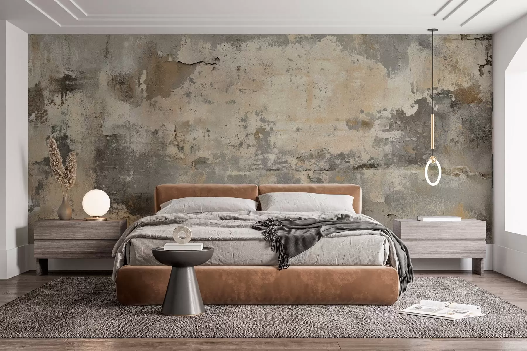 murales de pared imitación de una pared antigua con textura w04311