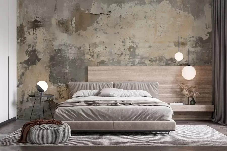 murales de pared imitación de una pared antigua con textura w04311