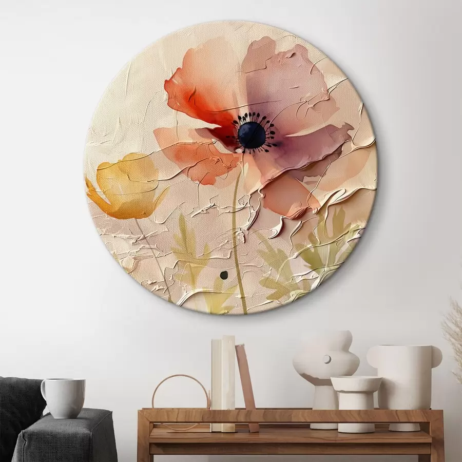 murales de pared Arreglo floral translúcido sobre fondo claro r45338