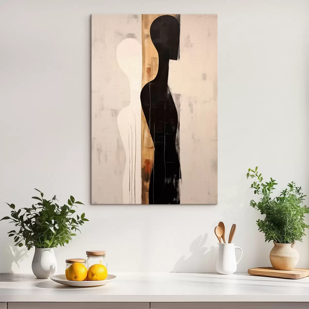 murales de pared Silueta de dos figuras s45429