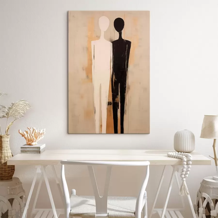 murales de pared Silueta de dos figuras s45430