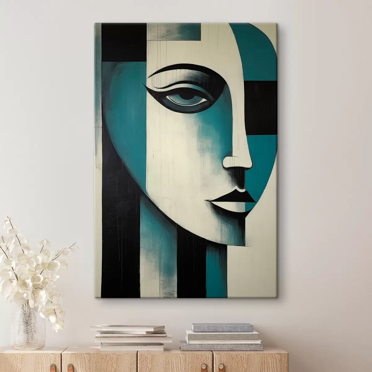 murales de pared Retrato femenino abstracto s45436