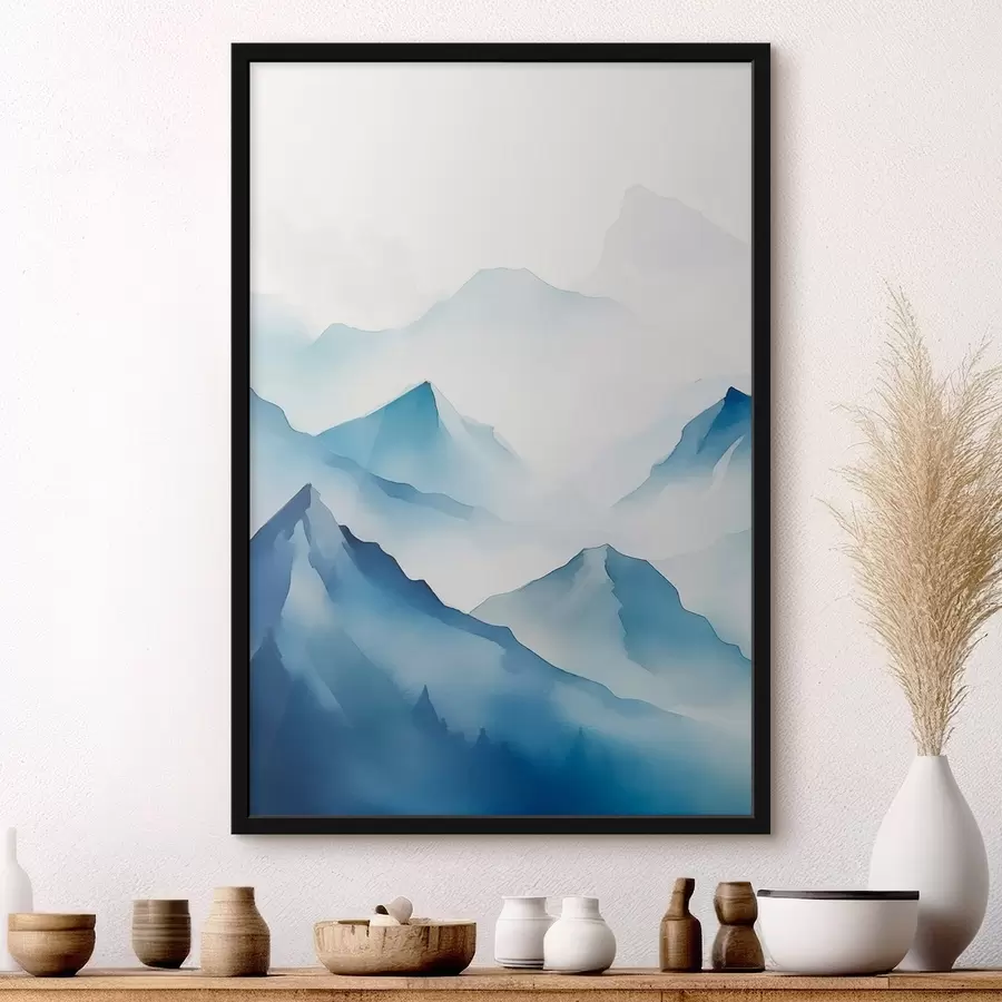 murales de pared Montañas en la niebla f45424