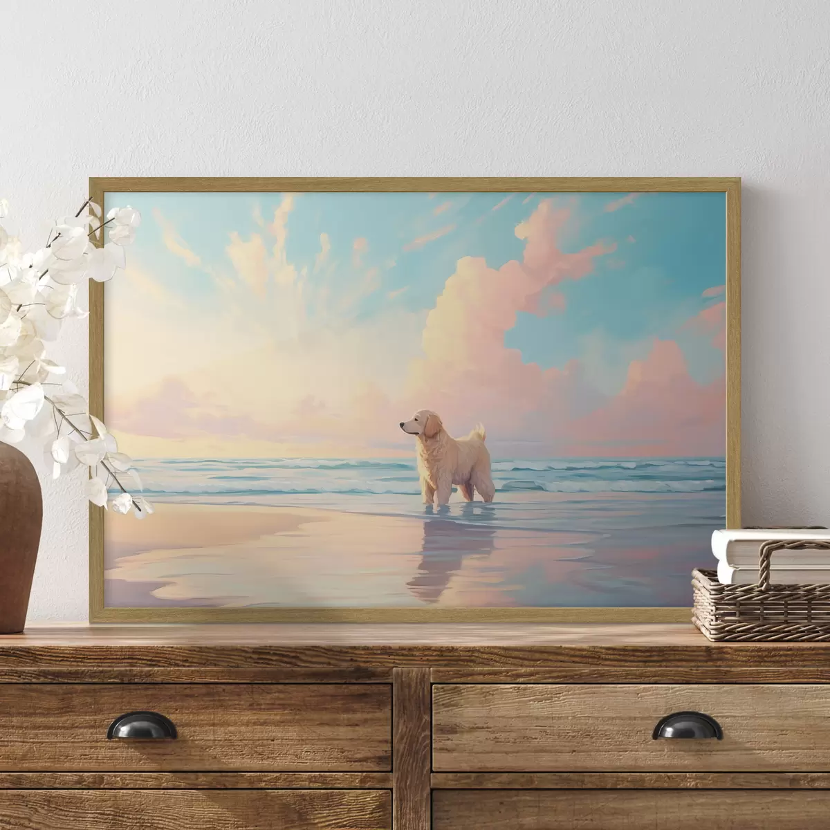 Poster Retriever en la orilla del mar f45425