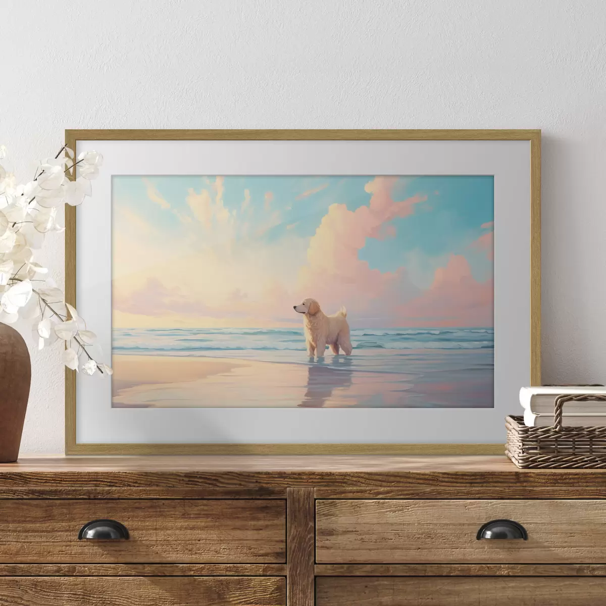 Poster Retriever en la orilla del mar f45425
