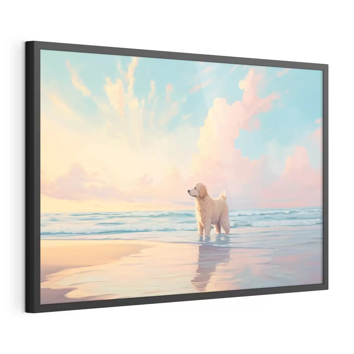 Poster Retriever en la orilla del mar f45425