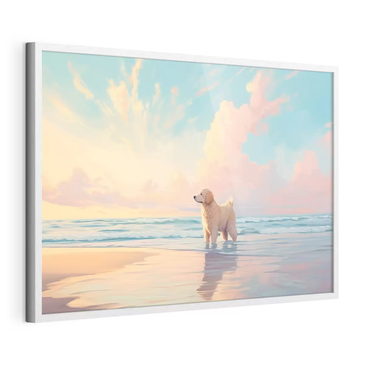 Poster Retriever en la orilla del mar f45425