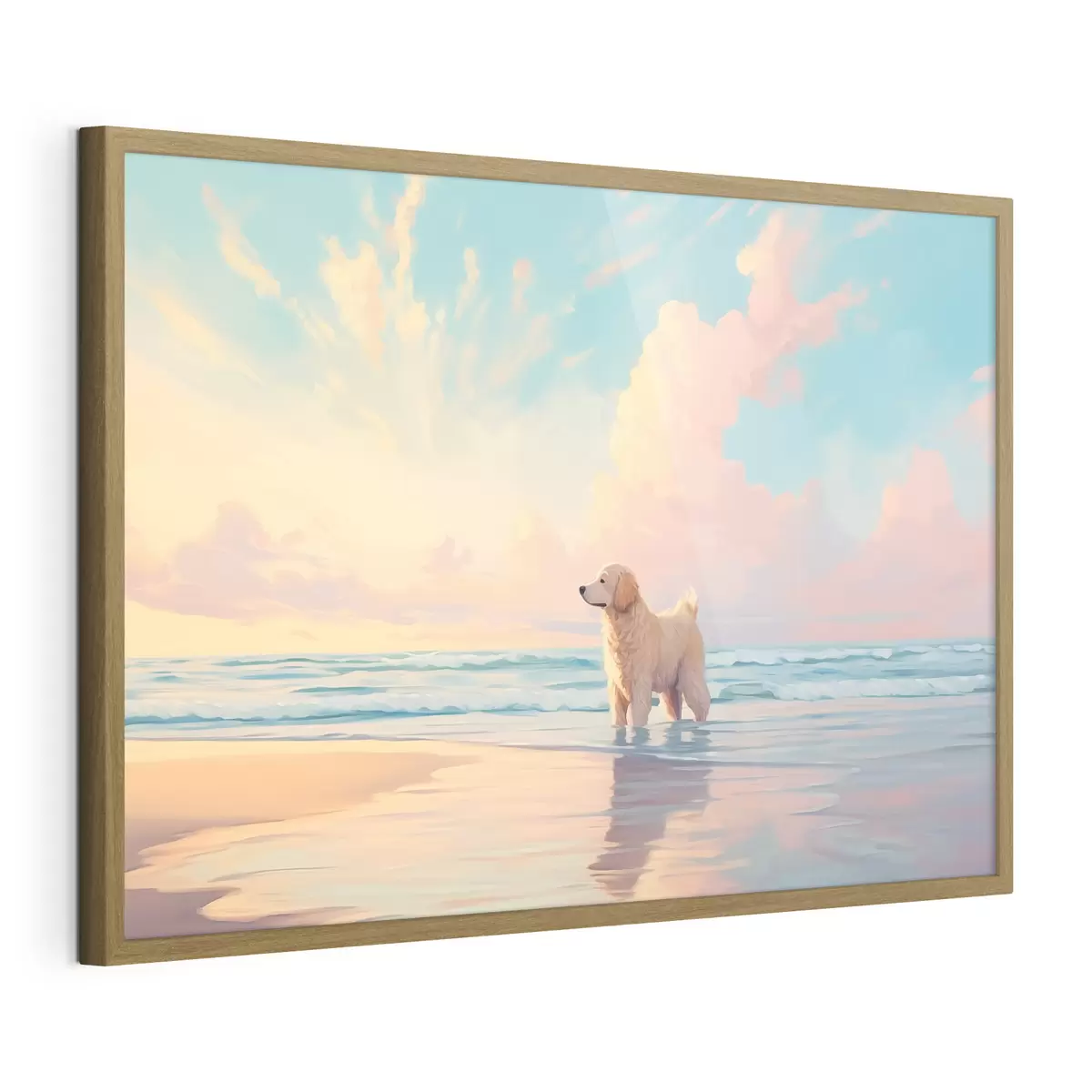 Poster Retriever en la orilla del mar f45425