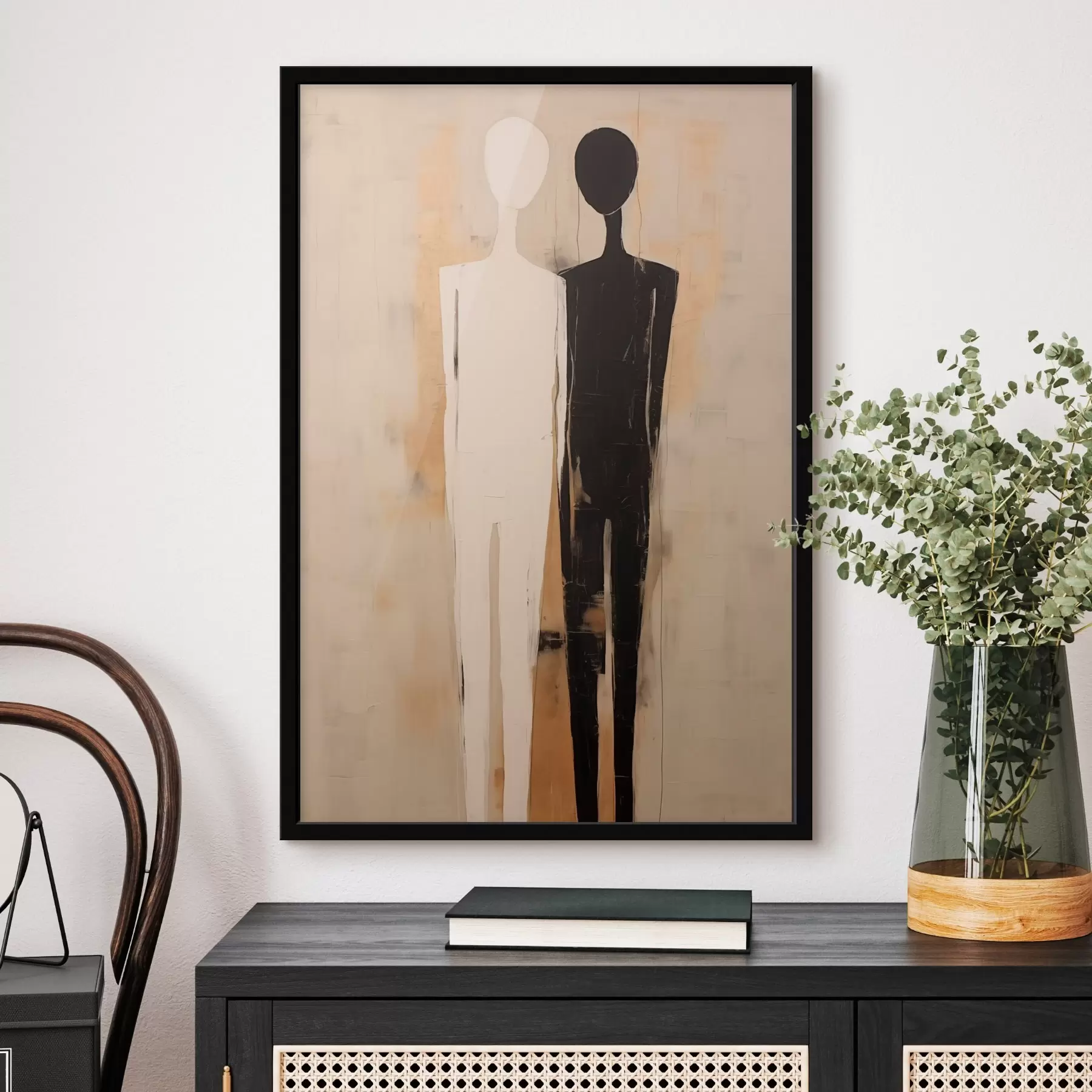 murales de pared Silueta de dos figuras f45430