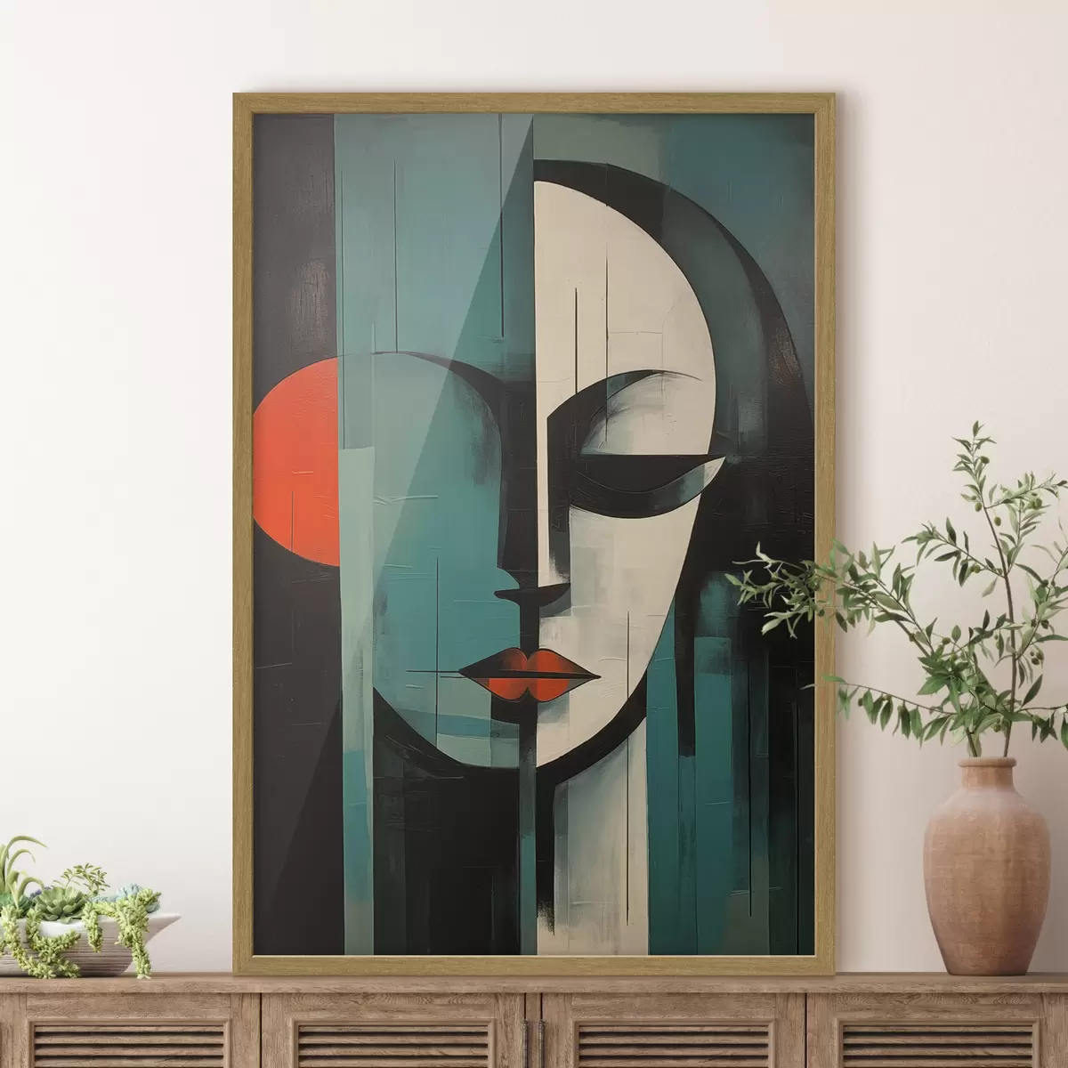 Poster Retrato femenino abstracto f45437