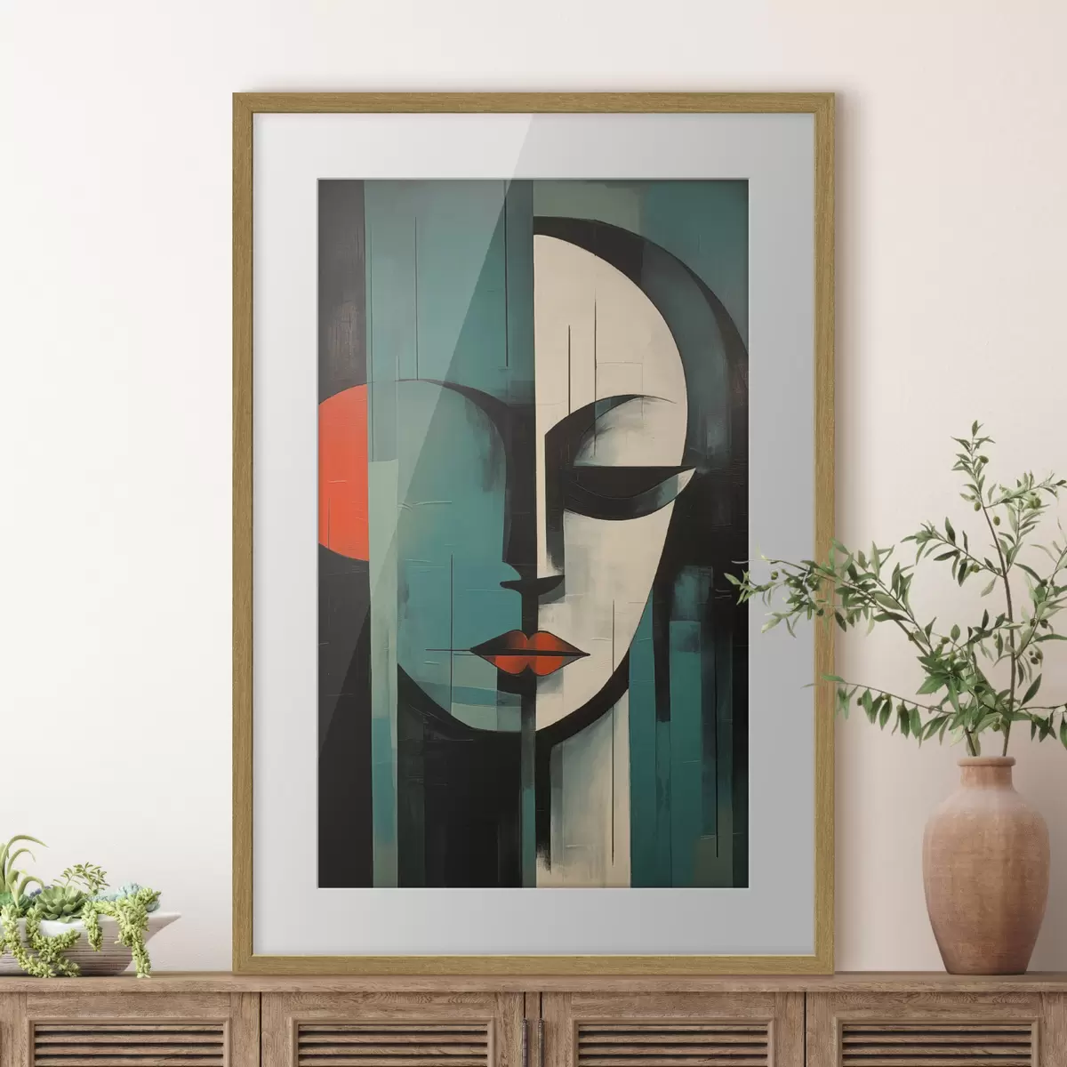 Poster Retrato femenino abstracto f45437