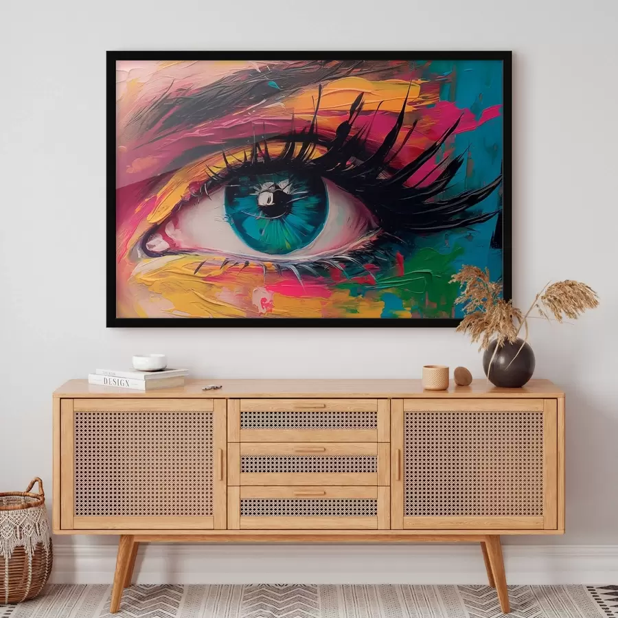 murales de pared Ojo sobre fondo abstracto f45440