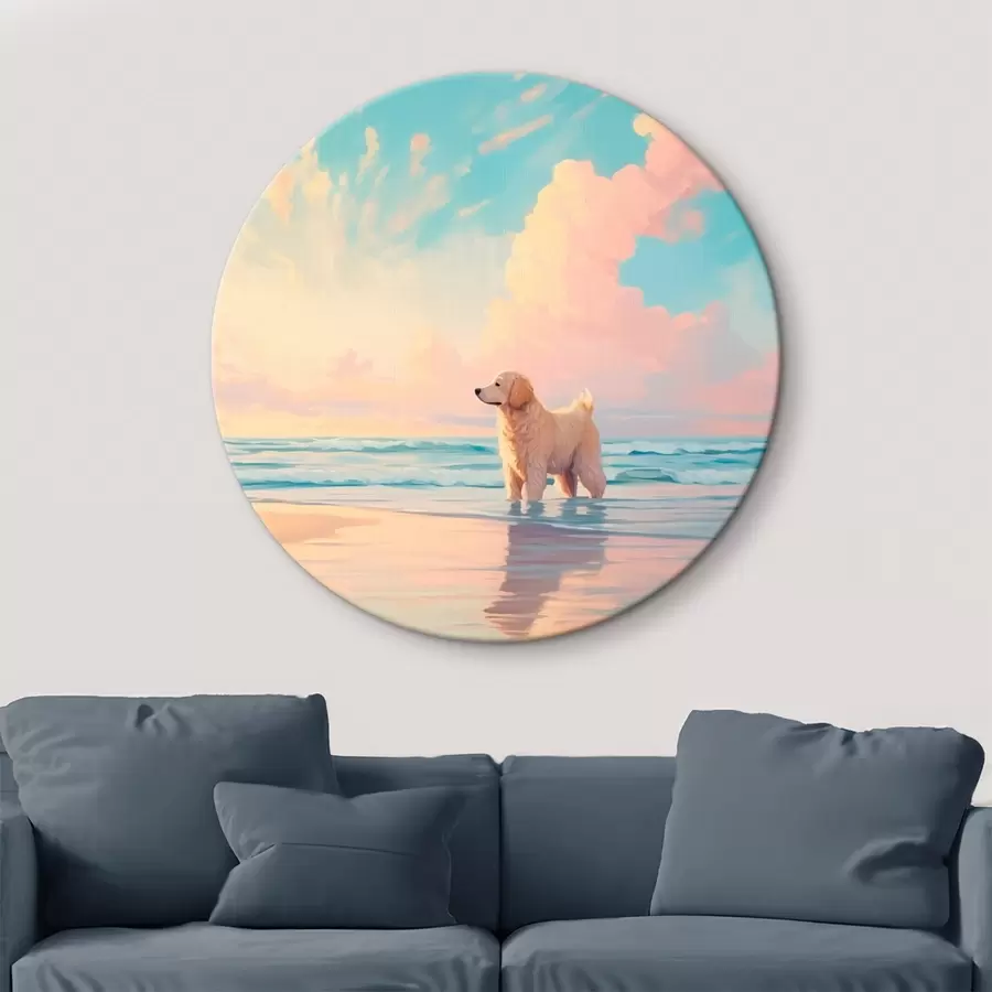 murales de pared Retriever en la orilla del mar r45425