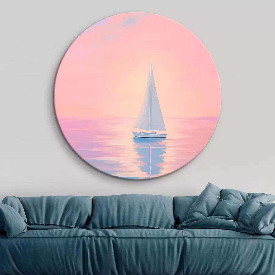 murales de pared Velero en el mar al atardecer r45428