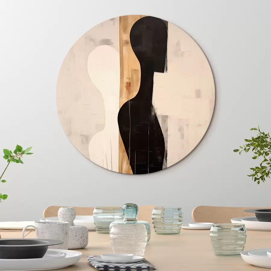 murales de pared Silueta de dos figuras r45429