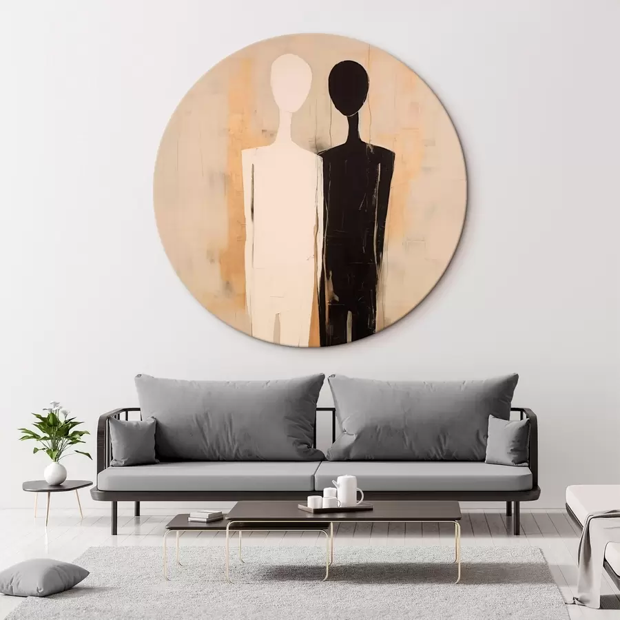 murales de pared Silueta de dos figuras r45430