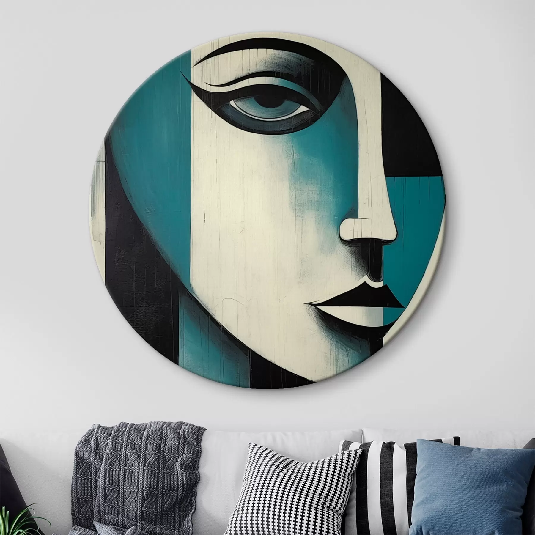 murales de pared Retrato femenino abstracto r45436