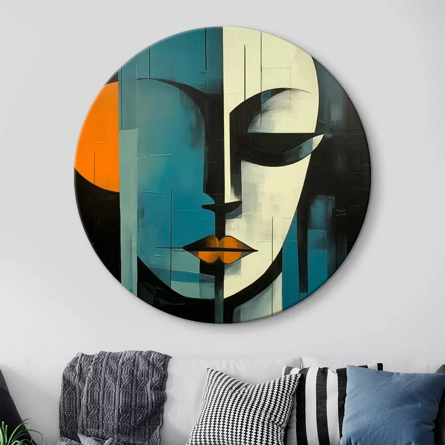 murales de pared Retrato femenino abstracto r45437