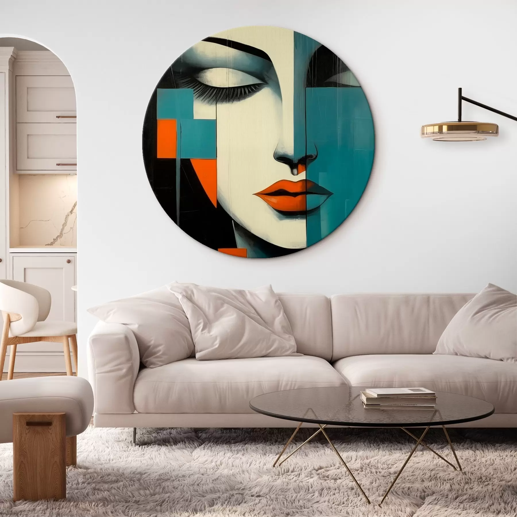 murales de pared Retrato femenino abstracto r45438