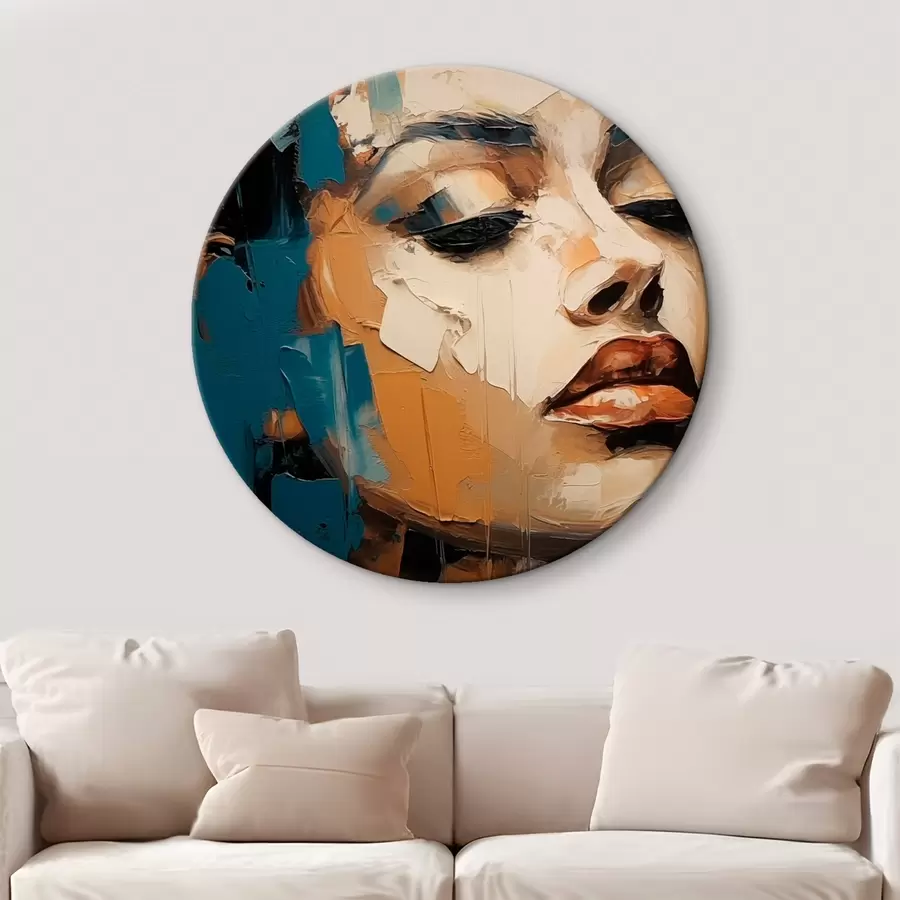 murales de pared Retrato de mujer con los ojos cerrados r45439