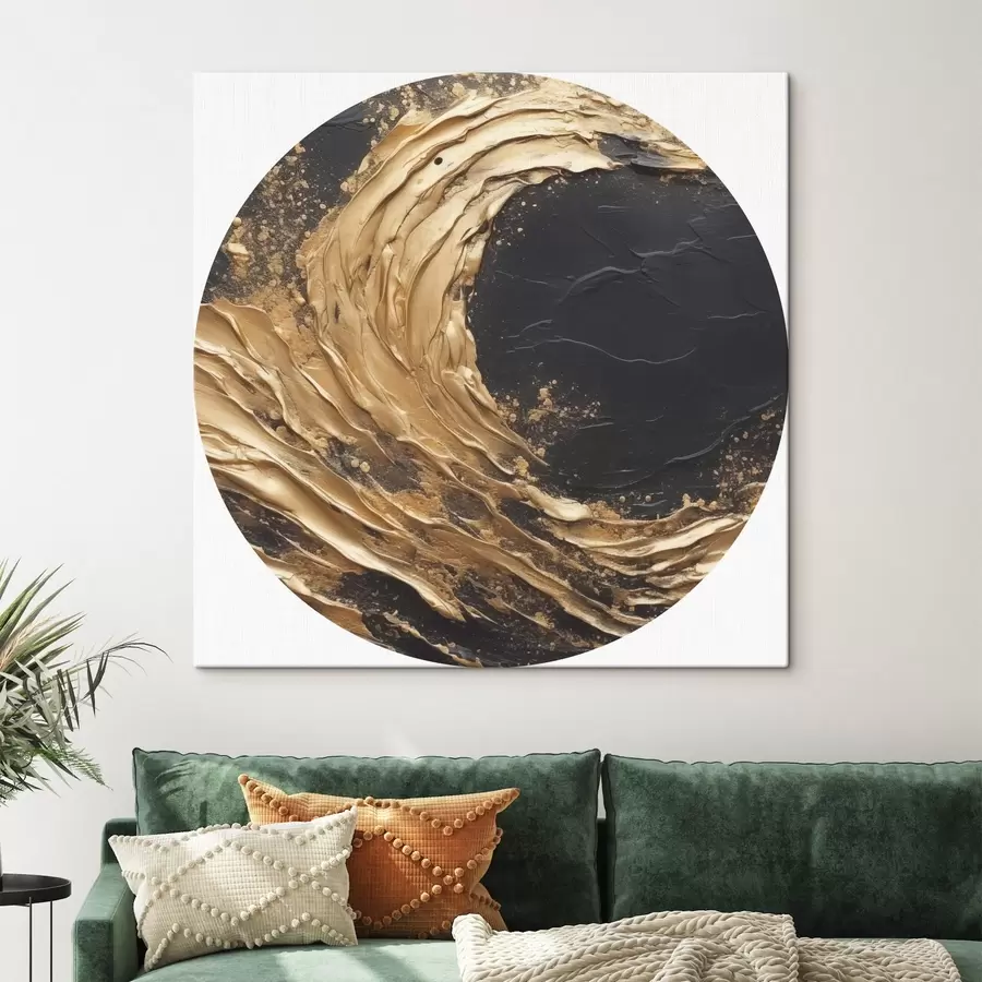 murales de pared Onda abstracta en tonos anaranjados r45441