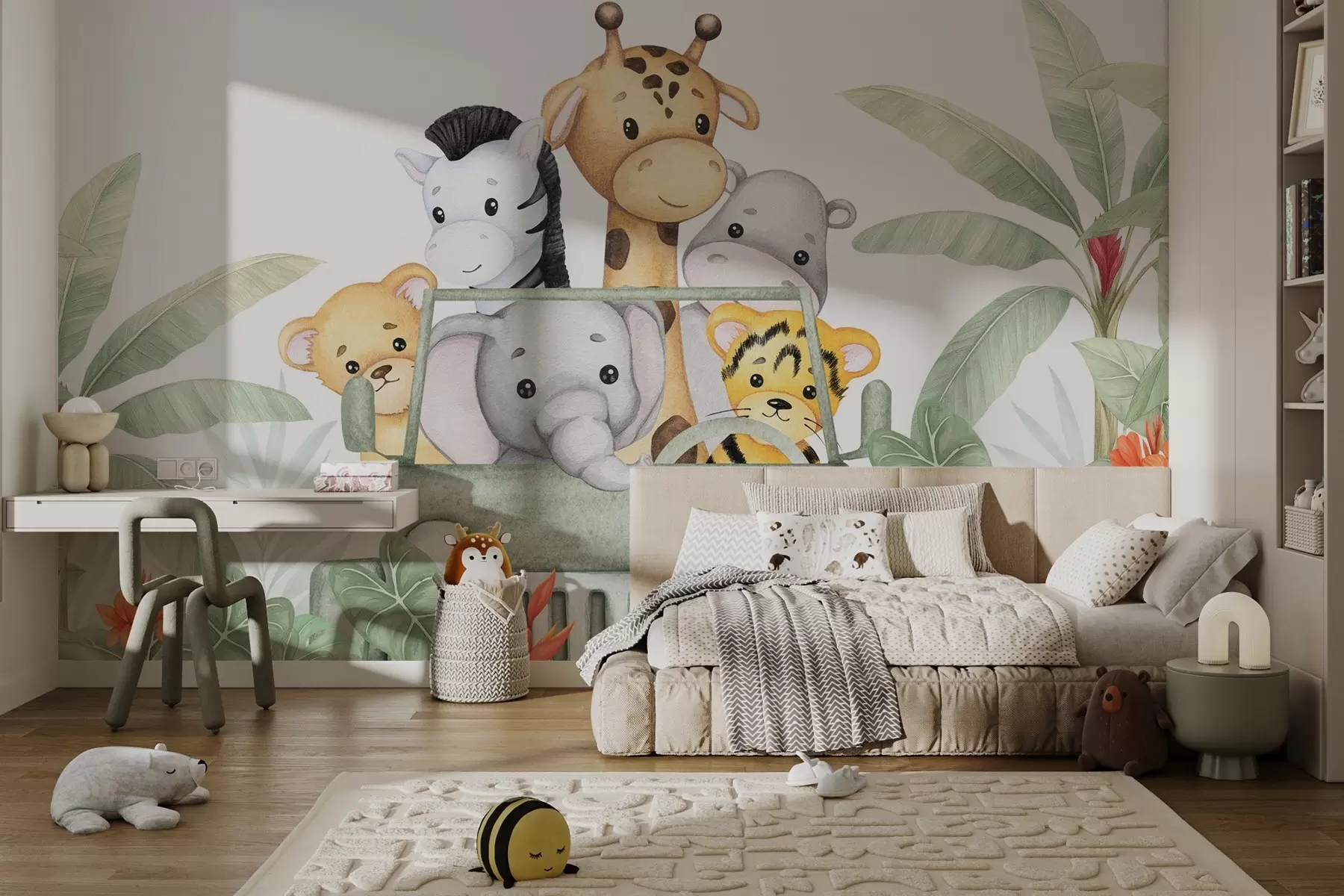 murales de pared Animales simpáticos en los trópicos w04413