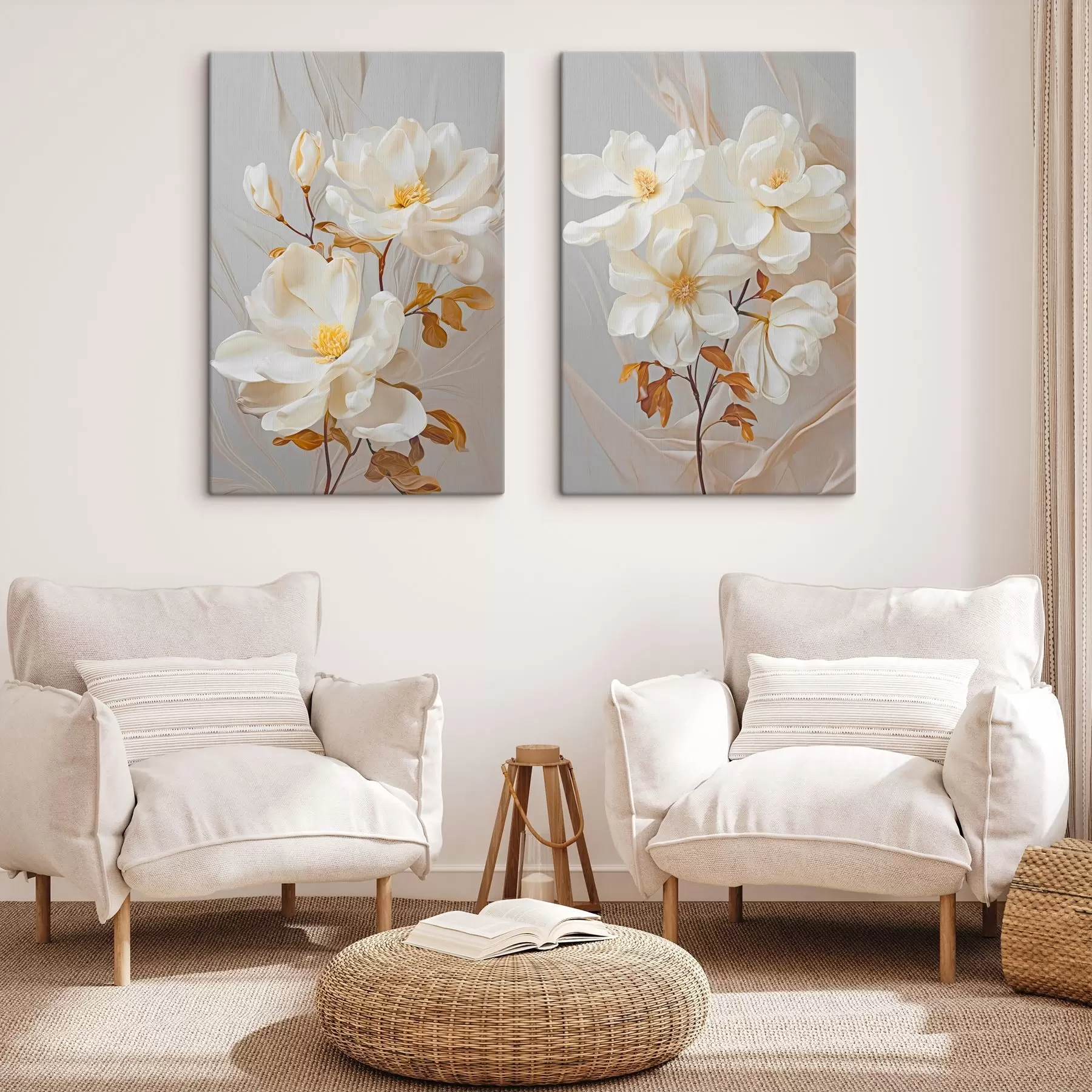 murales de pared Delicadas flores abstractas m00611